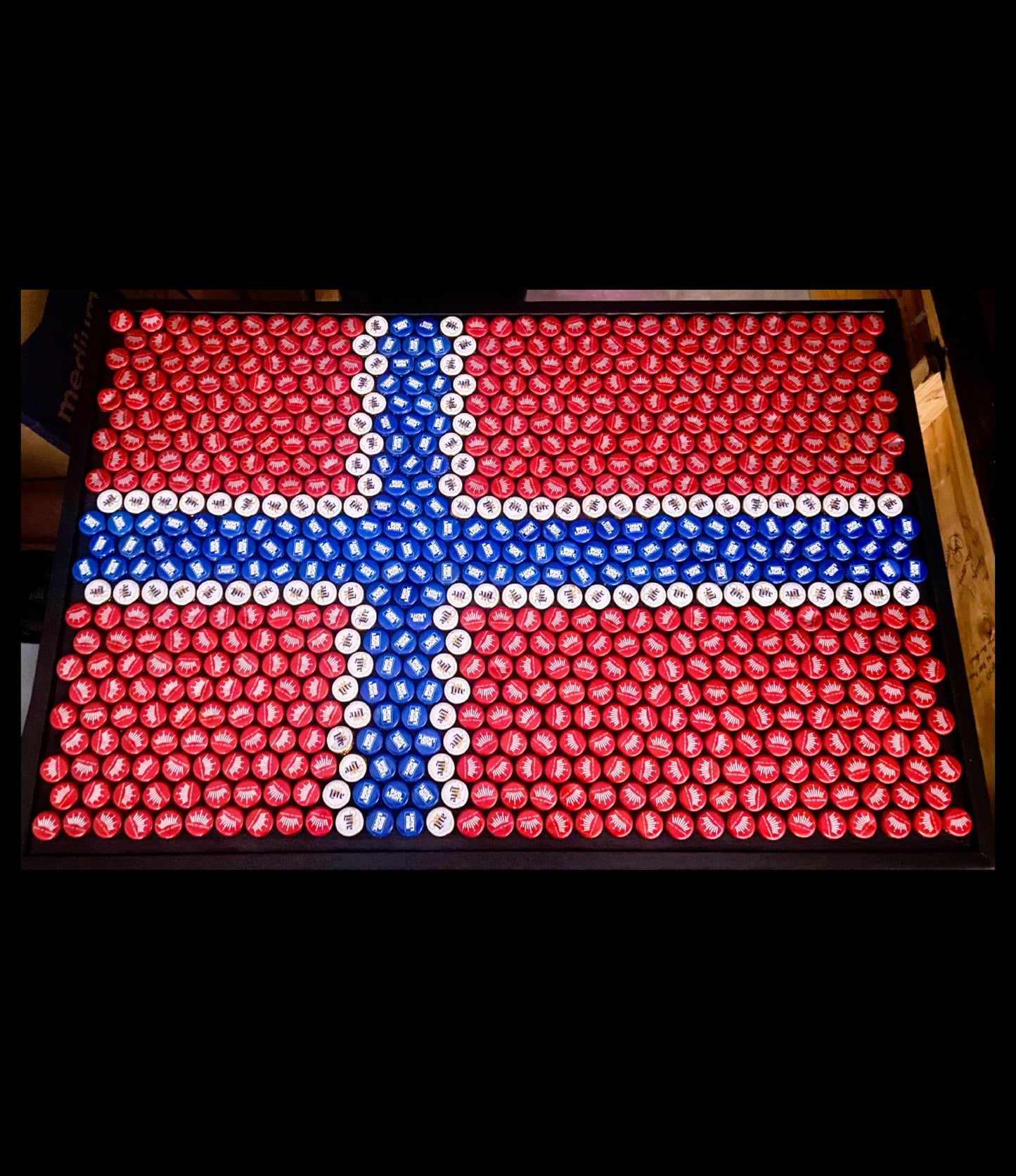 Flag of Norway Bottle Cap Sign