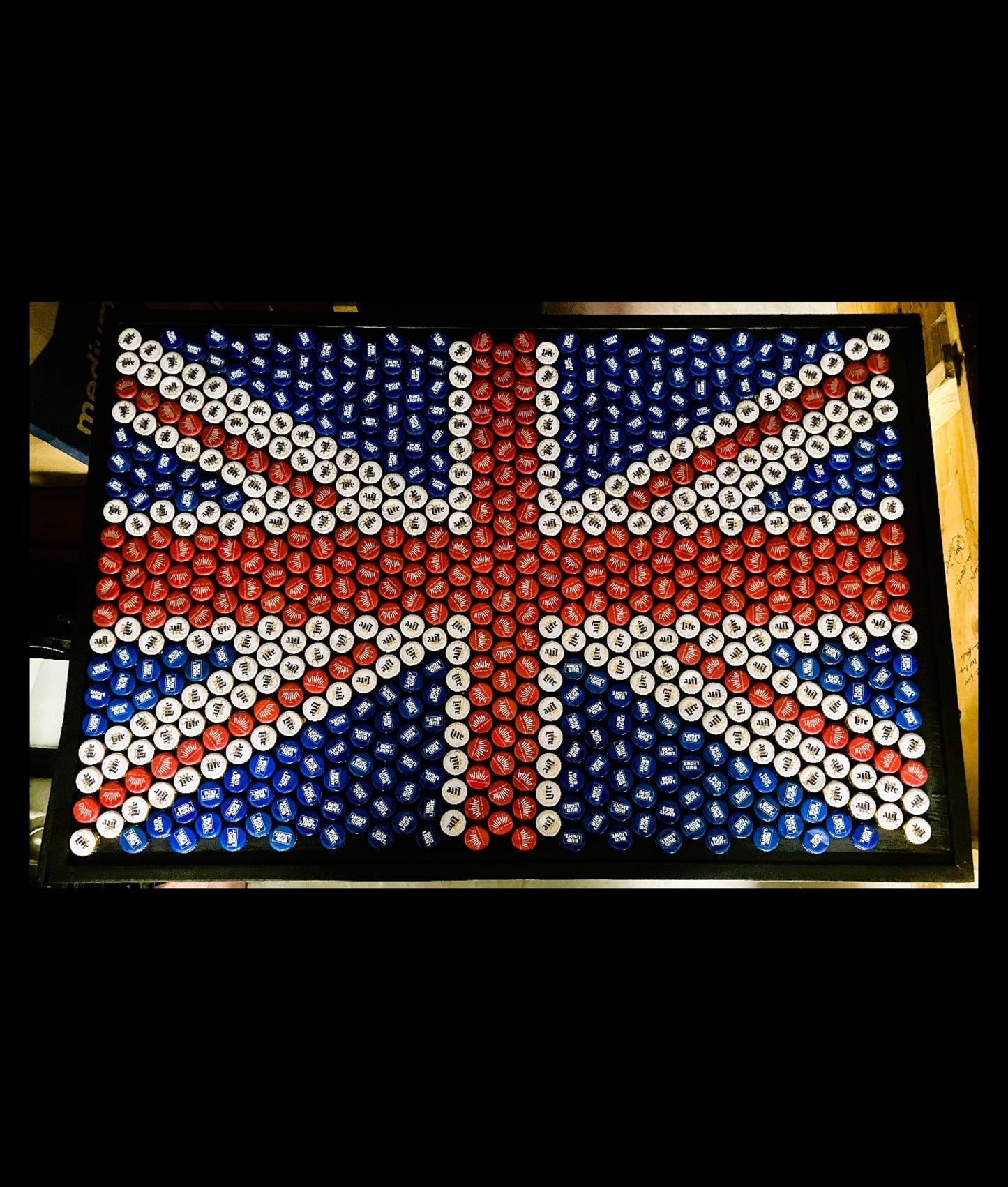 Flag of United Kingdom Bottle Cap Sign