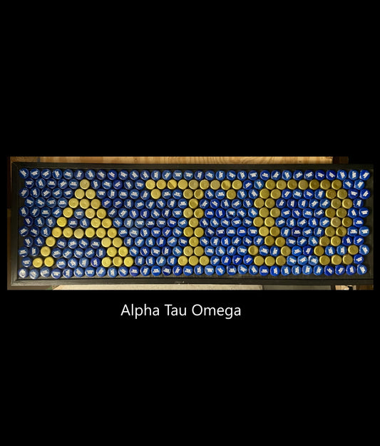Frat- Alpha Tau Omega Bottle Cap Sign