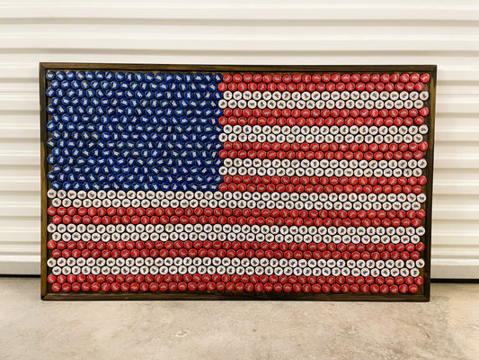 Flag of America Bottle Cap Sign