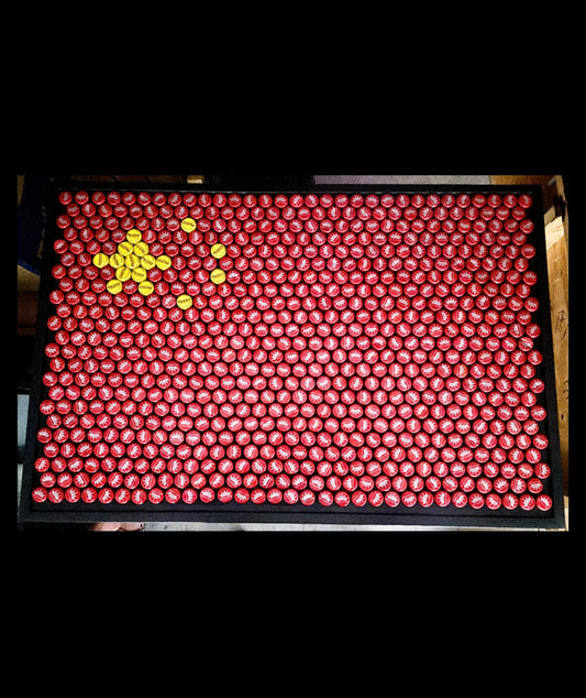 Flag of China Bottle Cap Sign