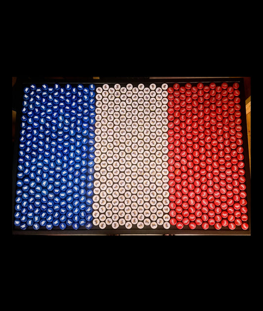 Flag of France Bottle Cap Sign
