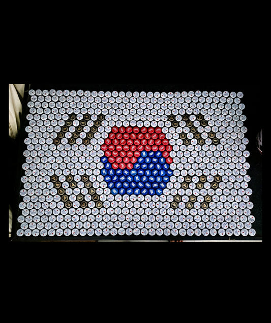 Flag of South Korea Bottle Cap Sign
