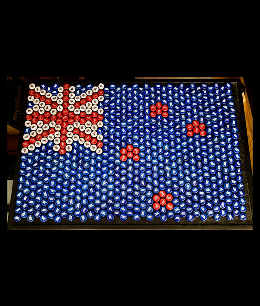 Flag of New Zealand Bottle Cap Sign