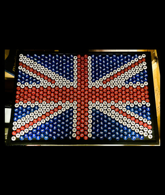 Flag of United Kingdom Bottle Cap Sign